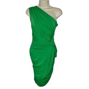 Tart Collection Veronica Green One Shoulder Ruched Modal Bodycon Dress Sz M NWT